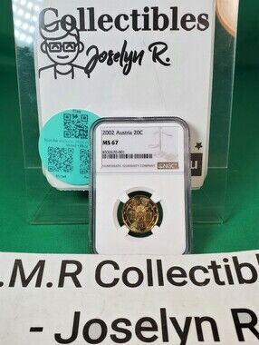 2002 Austria 20 Cent NGC MS67 Brass Coin